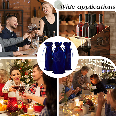 4Pcs Velvet Wine Bottle Packing Pouches ABAG-BBC0001-13A-1