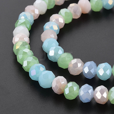 Electroplate Glass Beads Strands EGLA-S194-18G-1