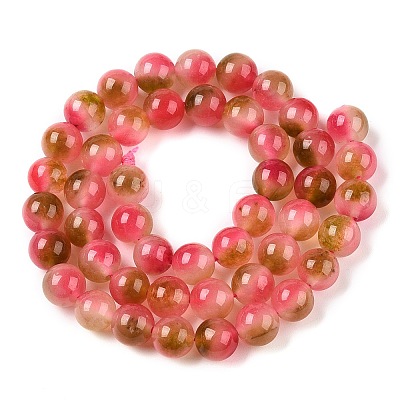 Dyed Natural White Jade Beads Strands G-T138-8mm-210-37-1