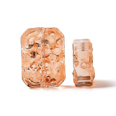 Transparent Spray Painted Glass Beads X-GLAA-I050-08E-1