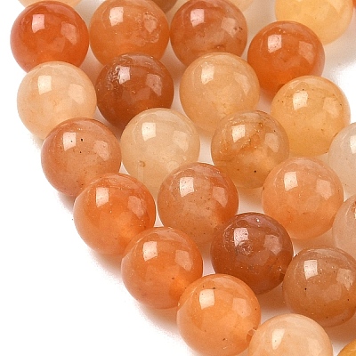 Natural Red Aventurine Bead Strands G-P257-02-8mm-01-1