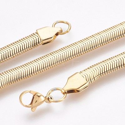 Ion Plating(IP) 304 Stainless Steel Herringbone Chain Bracelets BJEW-P235-20G-1