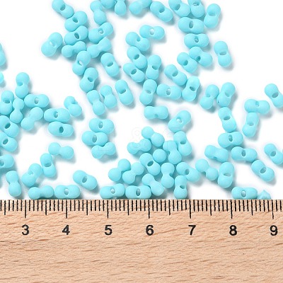 Rubberized Style Glass Seed Beads SEED-Z003-01D-1