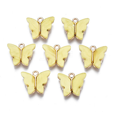 Alloy Acrylic Pendants LS-X-ENAM-R136-01D-1