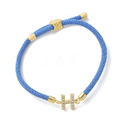 Adjustable Nylon Cord Bracelets X-BJEW-C096-01G-08-1