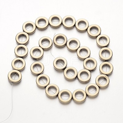 Electroplate Non-magnetic Synthetic Hematite Beads Strands G-F300-04-06-1