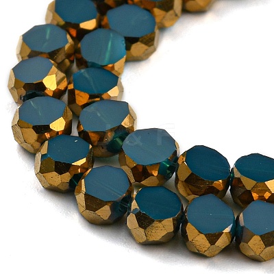 Electroplate Glass Beads Strands X-EGLA-G037-02A-HP03-1