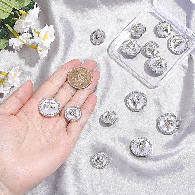 14Pcs 2 Styles Resin Shank Buttons BUTT-ME0001-46-1