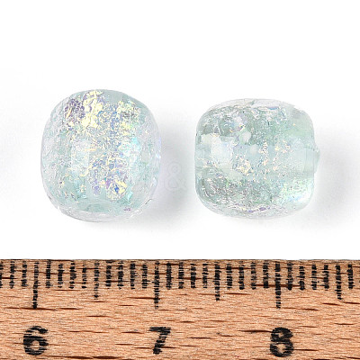 Handmade Foil Lampwork Beads Strands FOIL-T008-01F-1