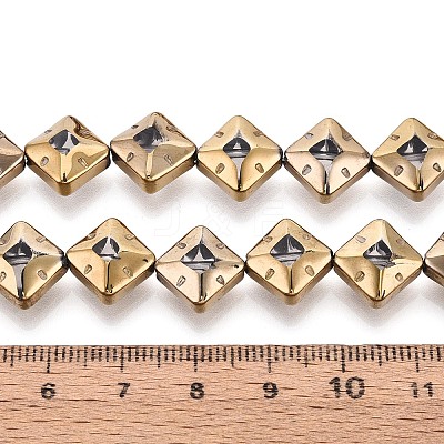 Electroplate Glass Beads Strands EGLA-T021-24B-1