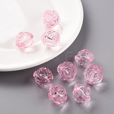 Transparent Acrylic Beads PL305Y-4-1