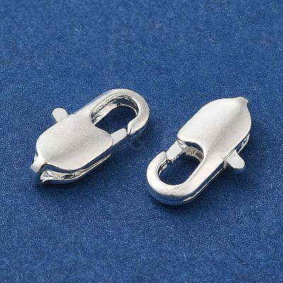 Brass Lobster Claw Clasps KK-P249-06A-S-1