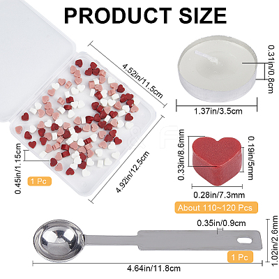 1 Bag Heart Sealing Wax Particles DIY-CP0009-37-1