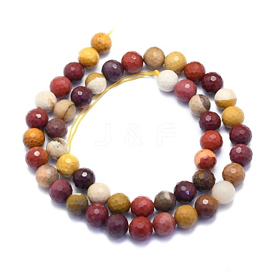 Natural Mookaite Beads Strands G-K310-A25-8mm-1
