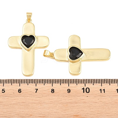 Brass Glass Pendants KK-P353-12G-02-1