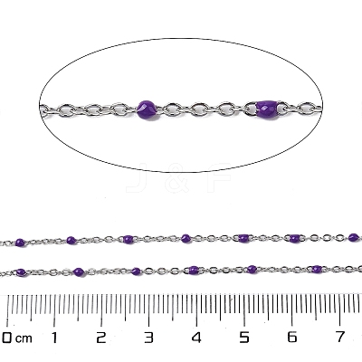 304 Stainless Steel Enamel Link Chains CHS-A015-02P-02-1