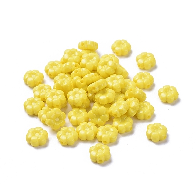 Opaque Acrylic Flower Beads SACR-R821-06-1