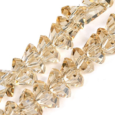Electroplate Transparent Glass Beads Strands X1-EGLA-P052-02A-PL02-1