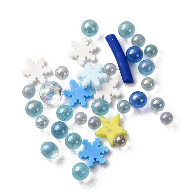 Handmade Polymer Clay Cabochons and Plastic Beads for DIY Jewelry Making Findings CLAY-B007-04F-1