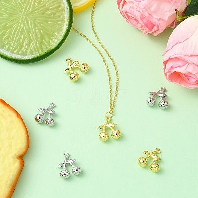 6Pcs 2 Colors Brass Pendants KK-CJ0003-12-1