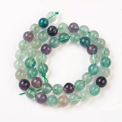 Natural Fluorite Bead Strands G-D840-56-8mm-AB-1