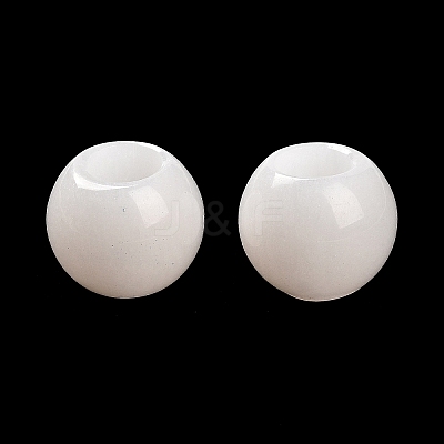 Natural White Jade European Beads LS-G-R488-01H-1