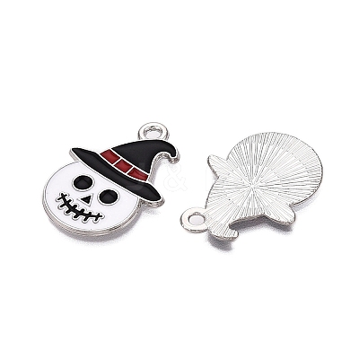 Halloween Theme Alloy Enamel Pendants ENAM-T020-08C-1