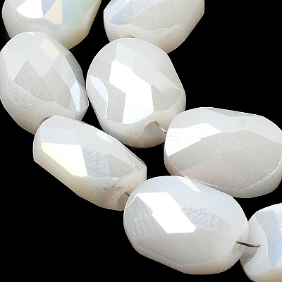Electroplated Glass Beads Strands GLAA-G092-A-12-1