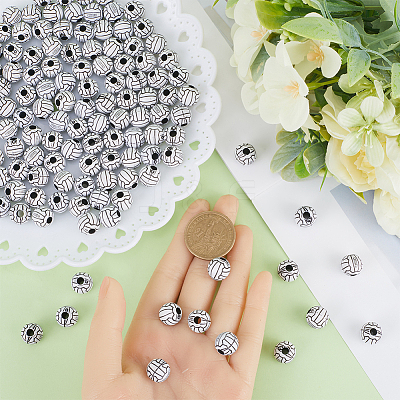 150Pcs Craft Style Acrylic Beads MACR-SC0002-20-1