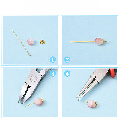 Brass Flat Head Pins KK-YW0004-02E-G-1