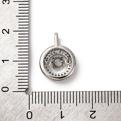 Brass Micro Pave Cubic Zirconia Pendants KK-Q070-01D-P-1