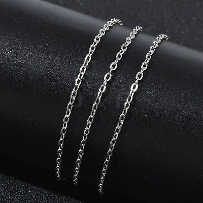 1.5MM 304 Stainless Steel Cable Chain Necklaces for Women SA-CBACA62-06P-1