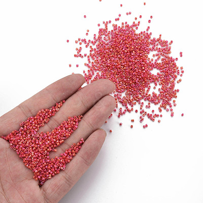 Frosted Glass Cylinder Beads SEED-S047-O-003-1