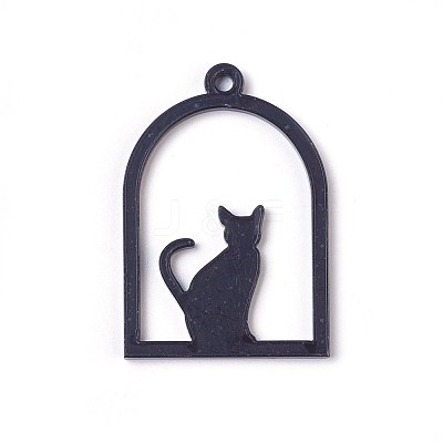 Acrylic Open Back Bezel Pendants KY-WH0019-02-1