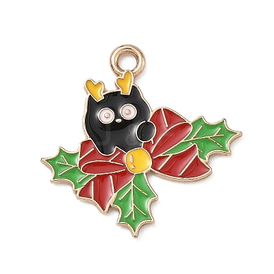 Christmas Alloy Enamel Pendants ENAM-I071-01KCG-05-1