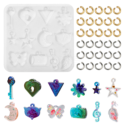 1Pc DIY Pendant Silicone Molds DIY-CJ0002-10-1