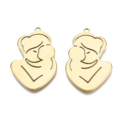 Ion Plating(IP) 201 Stainless Steel Pendants STAS-N098-070LG-1