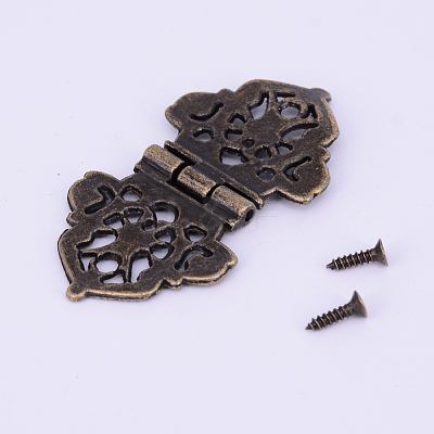 Wooden Box Lock Catch Clasps FIND-WH0058-04-1