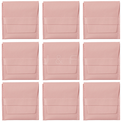 Square PU Leather Jewelry Flip Pouches PAAG-CL0001-02A-1