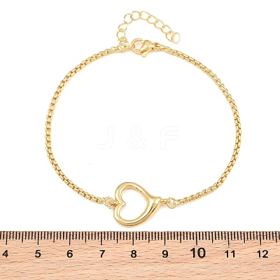 Brass Heart Link Bracelets for Women KK-CBA68DA-02-1