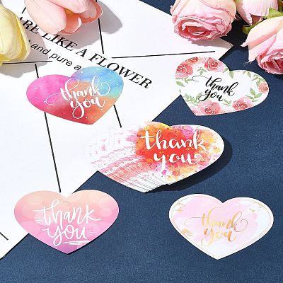 Coated Paper Thank You Greeting Card DIY-FS0007-76E-1