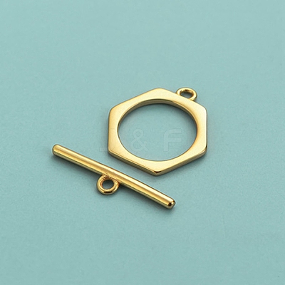 Rack Plating 925 Sterling Silver Toggle Clasps STER-NH0001-37G-1