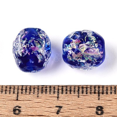 Handmade Foil Glass Beads Strands FOIL-N033-03A-1
