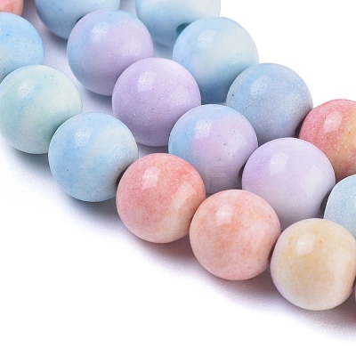 Natural Rainbow Alashan Agate Beads Strands G-G806-04-6mm-1