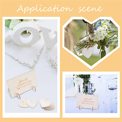 1 Set Wooden Wedding Guest Book Alternative AJEW-CP0005-17-1