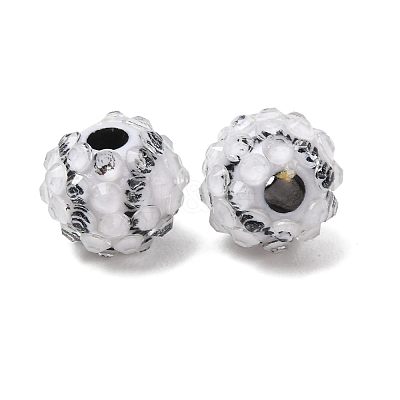 Sports Theme Opaque Acrylic European Beads RB-CBA95A4-04A-01-1