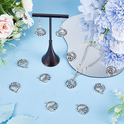 60Pcs Tibetan Style Alloy Howling Wolf Pendants TIBEP-SC0002-66-1
