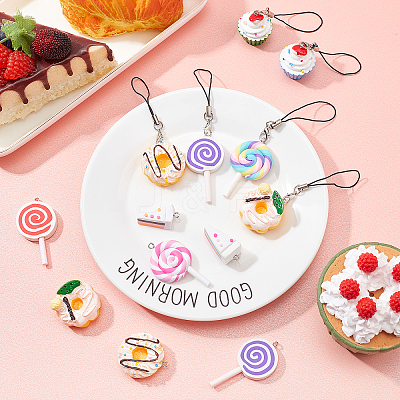 Handmade Polymer Clay Pendants CLAY-SC0001-05-1