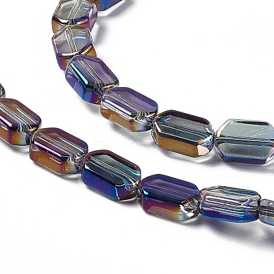 Electroplate Glass Beads Strands EGLA-L042-HP01-1