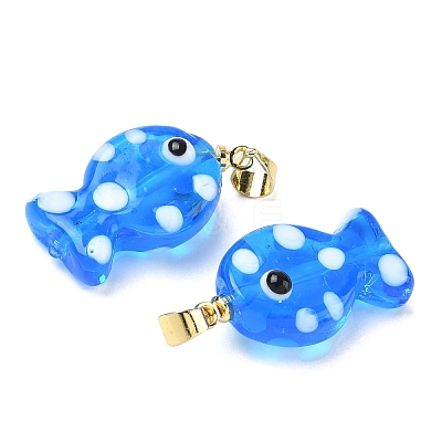 Handmade Lampwork Pendants LAMP-G168-04C-1